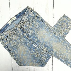 The A&E Super Skinny Jean Antiqued Silver Brocade